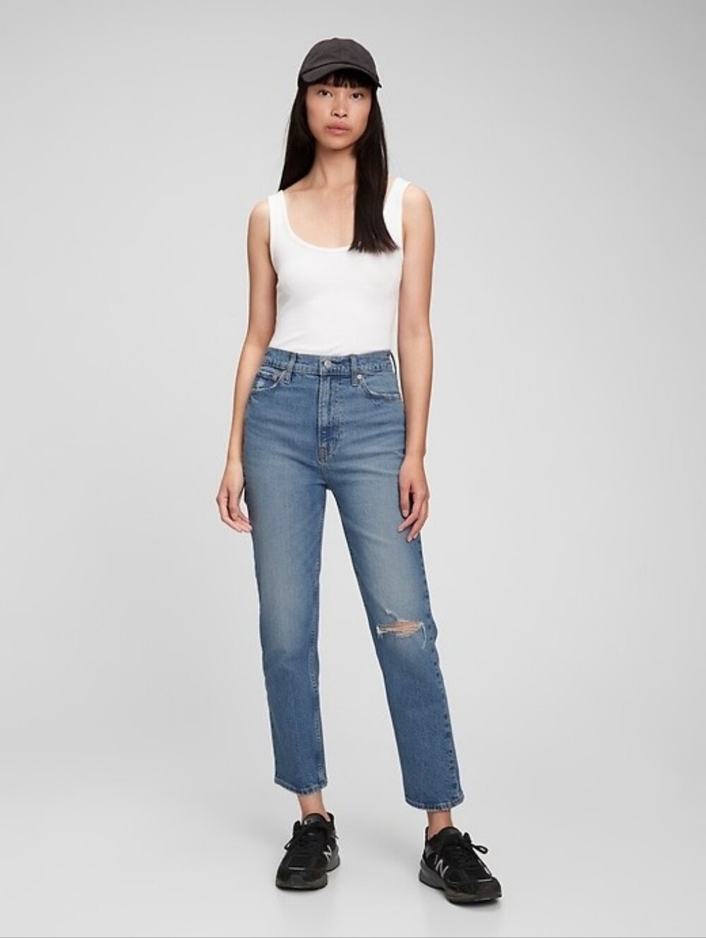 Gap Sky High Rise Cheeky Straight Jeans Sz 27 Tall